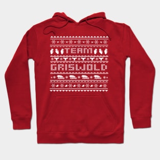 Team Griswold Christmas Sweater Design in White Hoodie